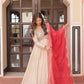 Cosmos Jacquard Designer Gown with Bandhani Print Dupatta | Pearl Beads Embroidery | Wedding & Festive Wear