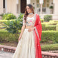 Cosmos Silk Lehenga Choli Set With Embroidered Dupatta