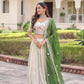 Cosmos Silk Lehenga Choli Set With Embroidered Dupatta