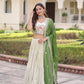 Cosmos Silk Lehenga Choli Set With Embroidered Dupatta