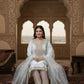 Crape Silk Embroidered Palazzo Suit Set for Wedding and Festive Wear