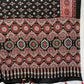 Cream Ajrakh Mirror Saree
