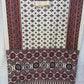 Cream Ajrakh Mirror Saree