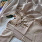 Cream Chanderi Kurta Set With Linen Dupatta