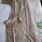 Cream Chanderi Kurta Set With Linen Dupatta