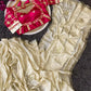 Cream Chinon Saree with Kachi Gota patti HandWork & Satin Aangi work Blouse