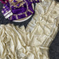 Cream Chinon Saree with Kachi Gota patti HandWork & Satin Aangi work Blouse