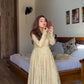 Cream Embroidered Crunchy Silk Anarkali Suit Set for Festive and Wedding Wear