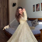 Cream Embroidered Crunchy Silk Anarkali Suit Set for Festive and Wedding Wear