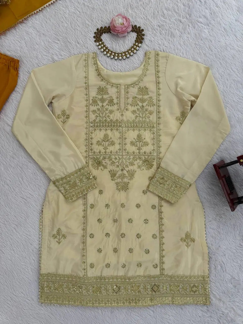 Crepe Embroidered Sharara Set with Dupatta