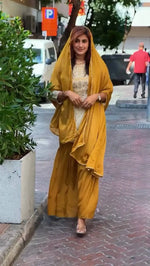 Crepe Embroidered Sharara Set with Dupatta