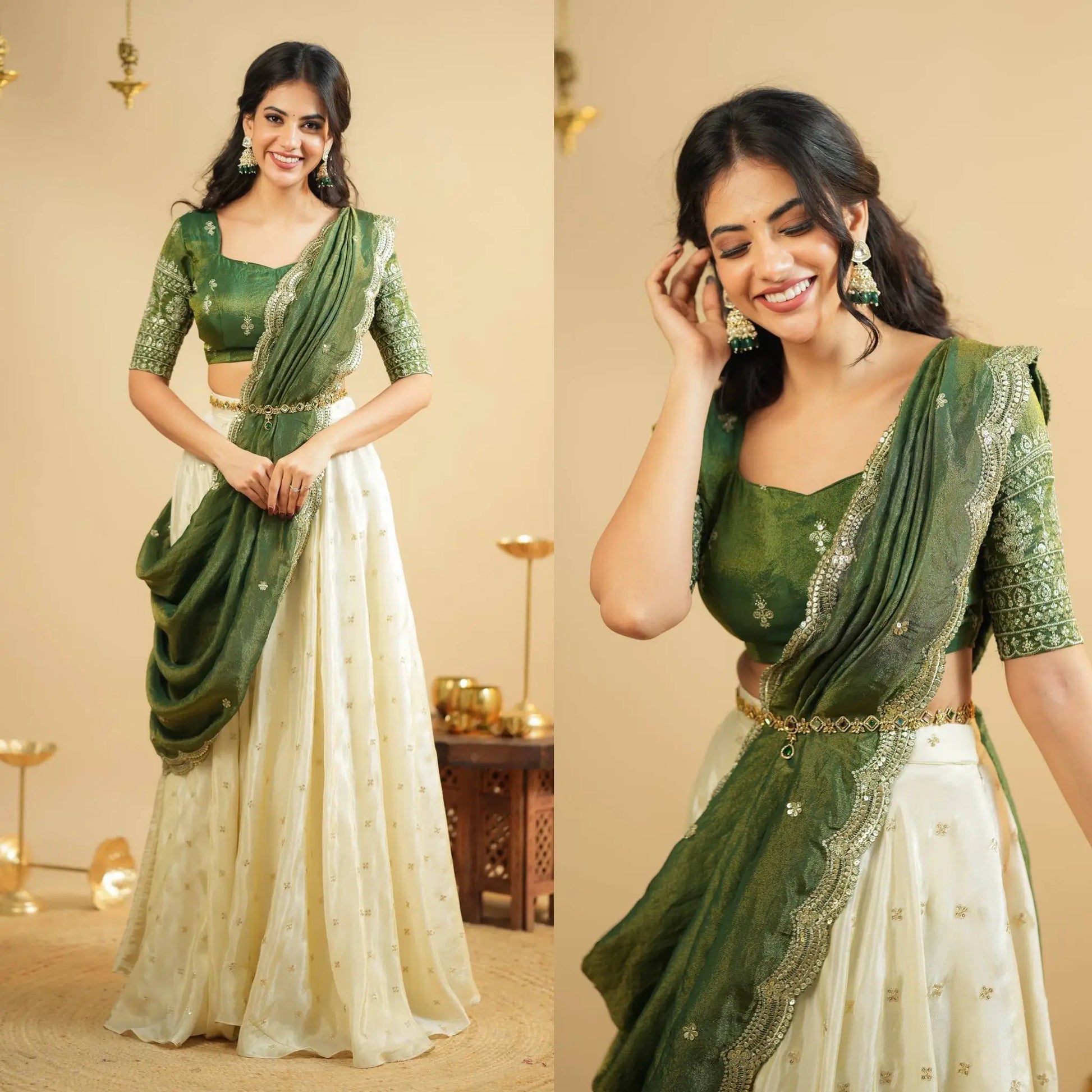 Crepe Silk Lehenga Choli Set