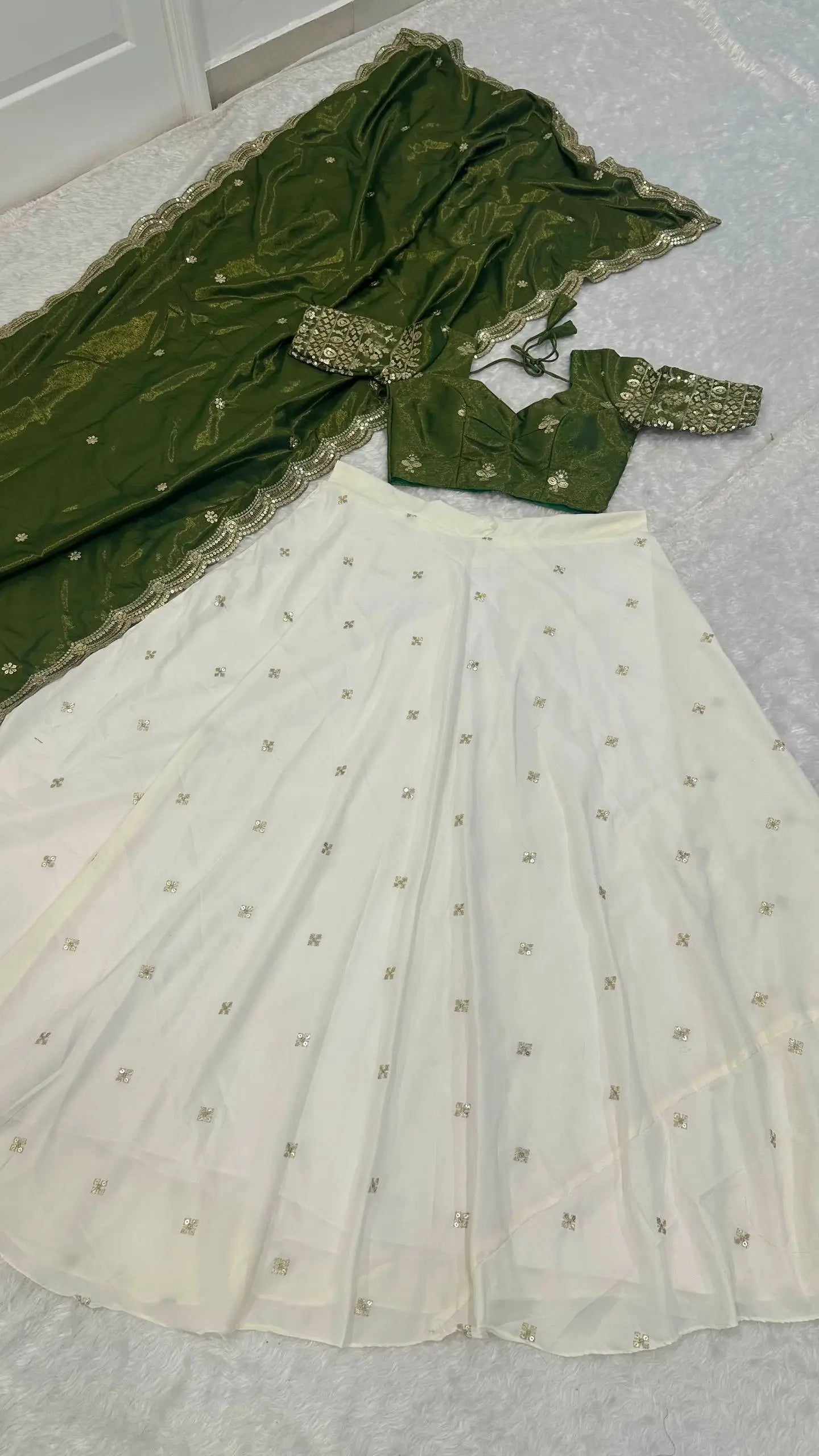 Crepe Silk Lehenga Choli Set