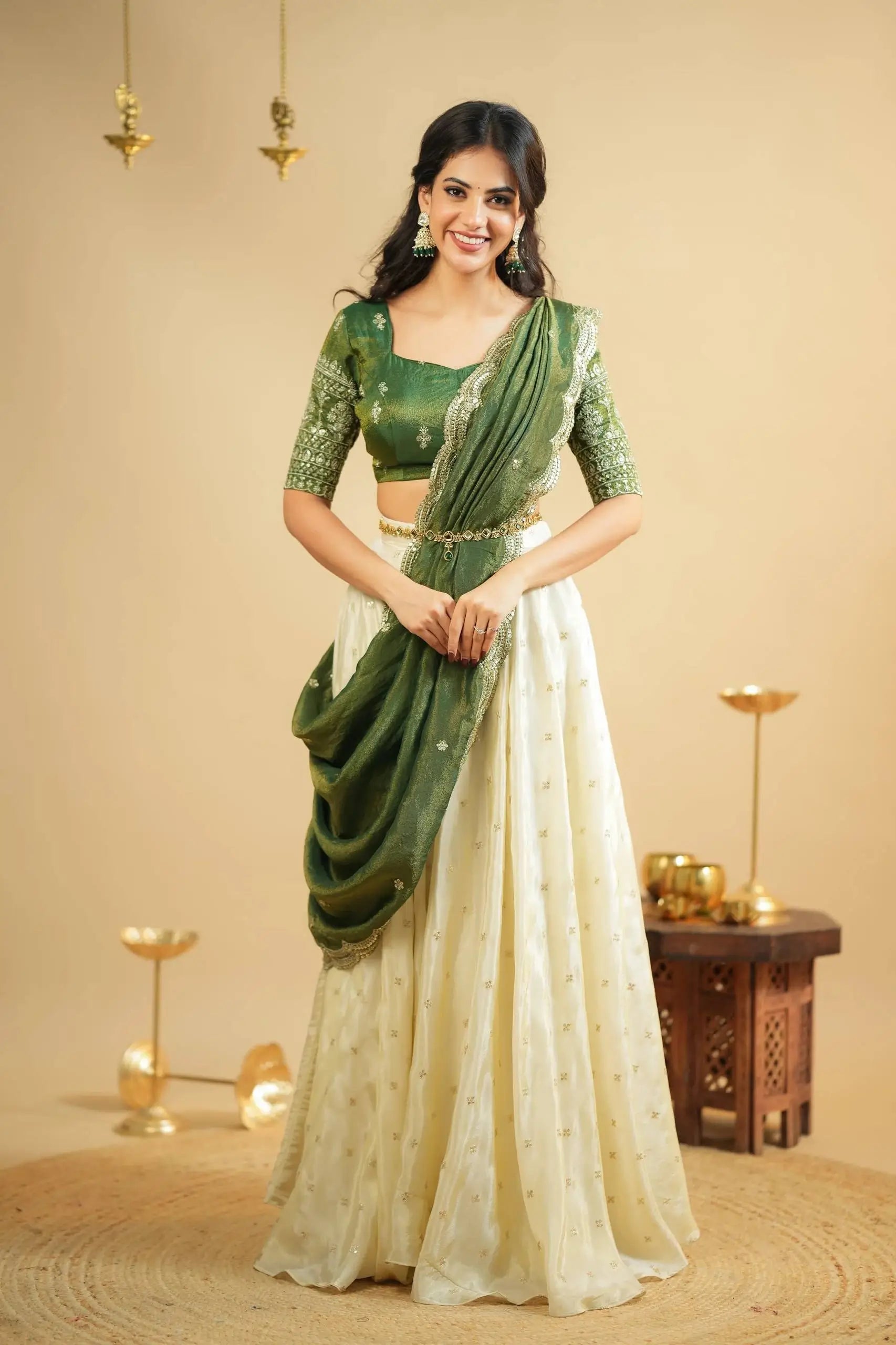 Crepe Silk Lehenga Choli Set