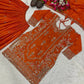 Crepe Silk Mirror Embroidery Sharara Set