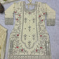 Crepe Silk Mirror Embroidery Sharara Set