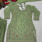 Crepe Silk Mirror Embroidery Sharara Set