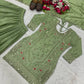 Crepe Silk Mirror Embroidery Sharara Set