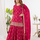 Crepe Silk Mirror Embroidery Sharara Set