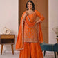 Crepe Silk Mirror Embroidery Sharara Set