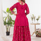 Crepe Silk Mirror Embroidery Sharara Set