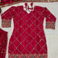 Crepe Silk Mirror Embroidery Sharara Set