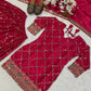 Crepe Silk Mirror Embroidery Sharara Set