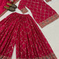 Crepe Silk Mirror Embroidery Sharara Set