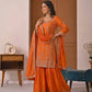 Crepe Silk Mirror Embroidery Sharara Set