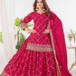 Crepe Silk Mirror Embroidery Sharara Set