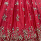 Crimson Chinon Sequin Coding Lehenga Set