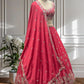 Crimson Chinon Sequin Coding Lehenga Set