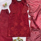 Crimson Embroidery Kurta Set with Dupatta