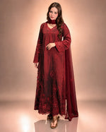 Crimson Embroidery Kurta Set with Dupatta