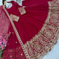 Crimson Georgette Anarkali Gown with Dupatta