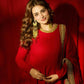 Crimson Gold Border Anarkali Gown