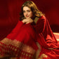 Crimson Gold Border Anarkali Gown