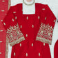 Crimson Sequin Beaded Kurta Suit