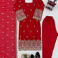 Crimson Sequin Beaded Kurta Suit