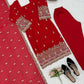 Crimson Sequin Beaded Kurta Suit