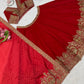 Crimson Sequin Bridal Lehenga