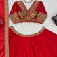 Crimson Sequin Bridal Lehenga