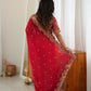 Crimson Sequin Embroidered Saree