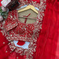 Crimson Sequin Embroidered Saree