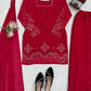 Crimson Sequin Floral Kurti