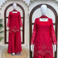 Crimson Sequin Floral Kurti
