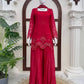 Crimson Sequin Floral Kurti