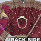 Crimson Two Tone Silk Anarkali Gown with Dupatta