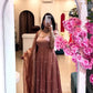 Crinkle Silk Sequin Anarkali Gown