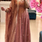 Crinkle Silk Sequin Anarkali Gown
